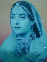 HH Maharani Praveen Kunverba of Rewah, born 1926, daughter of HH Maharajadhiraj Mirzan Maharao Shri Vijayarajji Khengarji Sawai Bahadur of Kutch