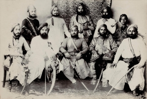 Maharaja Venkat Raman Singh Judeo Bahadur with other Chiefs (Rewah)