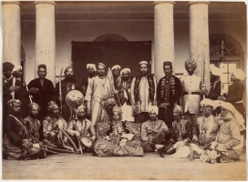 Maharaja Venkatraman Singh Judeo Bahadur (center) with other chiefs