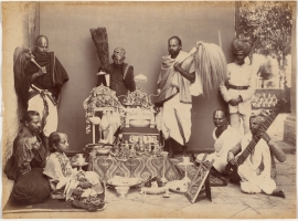 Maharaja Venkatraman Singh Judeo at Pooja, ca.1882 (Rewah)