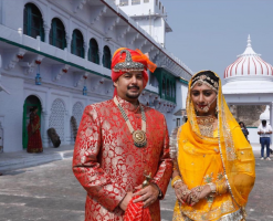 Maharajkumari Mohena Kumari with her husband Suyesh Rawat (Rewah)