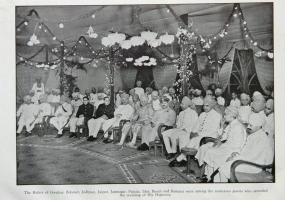 Marriage Photo of Maharaja Martantand Singh Judeo Bhadur of Rewah with other Maharajas (Rewah)