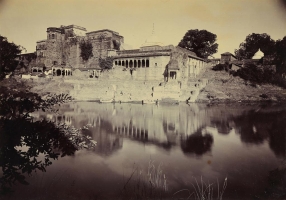 View of Rewah Fort ghat and Chattris from back side of Fort Palace of Maharaja Rewah (Rewah)