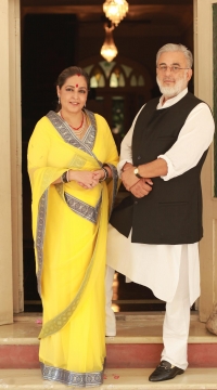 Raja Chandra Vijay Singh with Rani Sushma Kumari