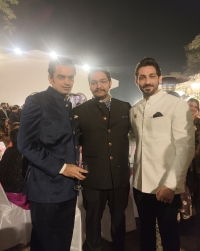 Maharaj Amar Singh Sailana with Yuvraj Vivasvat Pal Karauli and Nawabzade Junaid Ali Khan of Tonk