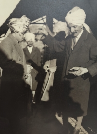 Maharaj Laxman Singh Ji Sailana with Maharaj Ranzor Singh Ji Sirmour