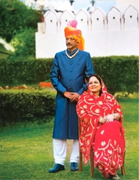 Raja Vikram Singhji with wife Rani Chandra Kumari