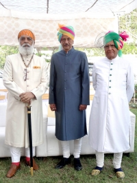 Shriji Arvind Singh Mewar, Maharaja Sahib Vikram Singh ji of Sailana and Dr. Maharaj Sahib Ranjit Sinhji of Wankaner (Sailana)