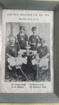 Thakur Bakhtawar Singh Padihar of Samandsar with Maharaja Ganga Singh Ji of Bikaner (Samandsar)