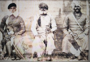 Th. Kesari Singh Khangarot of Mandha Bheemsingh, Maharaja Nahar Singh Ranawat of Sanwar and Rawal Narendra Singh Khangarot of Jobner