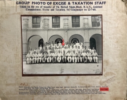 Group Photo Of Inspector Anand Singh Ji during posting at Nohar in 1960.
