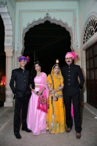 Kunwar Yagya Praveen Singh and Kunwarani Renu Kanwar with Baisa Anandita Singh and Bhanwar Dhruv Karan Singh