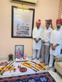 Thakur Chitranjan Singh Ji with his son Kunwar Yagya Praveen Singh and grandson Bhanwar Dhruv Karan Singh