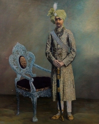 Thakore Surendra Sinh Jhala,the last ruling chief of Sayla State in Saurashtra (Sayla)