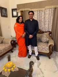 Rajkumari Vrinda Sisodia with her husband Shri Mithilesh Singh Sisodia