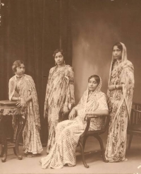 Rani Padmini Kumari Devi of Saraikela, accompanied by her daughters, H.H. Maharani Hem Prabha Devi of Patiala, Rani Mani Prabha Devi of Manjusha, and her daughter-in-law,Tikayet Rani KusumManjari Devi
