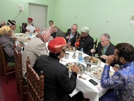 Dinner hosted by Maharaj Sahib Man Singh ji of Sheorati on the occasion of Banola of Lakshyaraj Singh Mewar