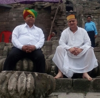Raja Dr. Ashok K. Thakur of Siba State with Tikka Ashwariya Chand Katoch of Kanga State (Siba)