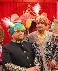 Raja Dr. Ashok K. Thakur of Siba State and Maharaja Aishwariya Dev Chand Katoch of Kangra-Lambagron
