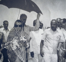 Thakur Nathu Singh Sindarli (Pradhan 2 Times) with Indira Gandhi (Sindarli)