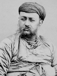 1862 - 1875 H.H. Maharao Shri Umed Singhji Bahadur, Rao Sahib of Sirohi. at the Fort, Sirohi, 1833, second son of H.H. Maharao Shri Sheo Singhji Bahadur, Rao Sahib of Sirohi, by his fifth wife, H.H. R (Sirohi)
