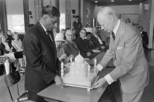 Rajkumar Raghunath Singh of Sitamau with Dr. A. P. Korthals Altes