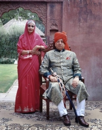 Thakur Shri Sunder Singh of Sodawas with Thakurani Shri Chanda Kanwar (Sodawas)