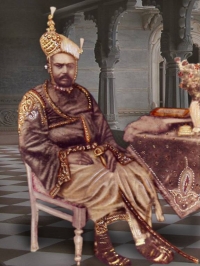 Prataprao Shankerrao Deshmukh Pawar, photograph taken at Shanker Bhavan Palace, Surgana, dated 1914 (Surgana)