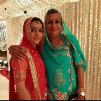 Rajkumari Asha Kumari with her daughter Ravinandini Singh Westlake