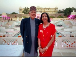 Rajkumari Mohini Rana with her husband Jaya Sumsher Jung Bahadur Rana (Surguja)