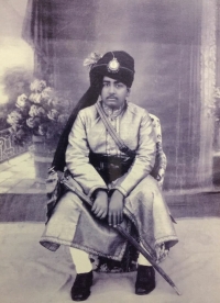 Maharaj Ajit Singh Ji, closest cousin along with Maharaj Jagmal Singh Ji, Maharaj Narain Singh Ji & Maharaj Prithvi Singh Ji to Maharaja Sadul Singh Ji & Maharajkumar Bijey Singh Ji