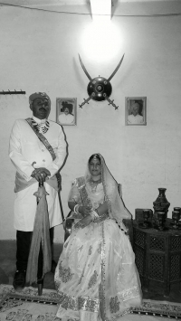 Thakur Sahab Thikana Tikuri Mahendra Singh Ji with wife Shanti Kumari Ji (Tikuri)
