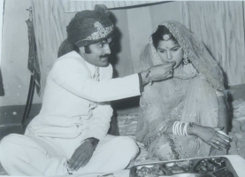 Thakur Rajendra Singh Ji Tordi with Kunwarani Purnima Kumari Bhukarka