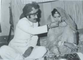 Thakur Rajendra Singh Ji Tordi with Kunwarani Purnima Kumari Bhukarka