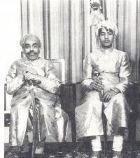 H.H Maharana Bhupal Singh Ji Bahadur With Yuvraj MaharajKunwar Bhagwat Singh Ji Mewar (Udaipur)