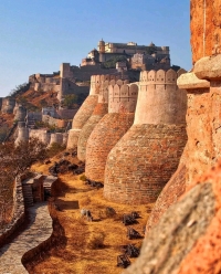 Kumbhalgarh Fort, the second largest wall in the world built by Mewar Suryavanshi King Hindua Suraj Maharana Kumbha