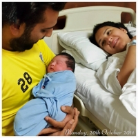 Lakshyaraj Singh Mewar and Nivritti Kumari with daughter Mohlakshika Kumari Mewar on 20th October 2014