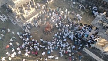 Last rites of Maharana Saheb Mahendra Singh Ji Mewar at Mahasatiya Udaipur