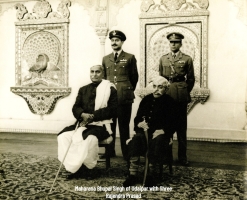 Maharana Saheb Bhupal Singh Ji with His Excellency First President of India Rajendra Prasad JI