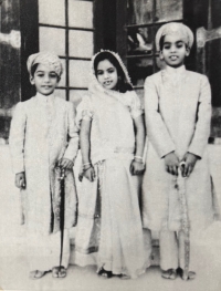 Childhood pictures of Mahendra Singh Mewar, Yogeshwari Kumari and Arvind Singh Mewar