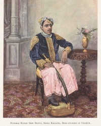 Portrait of Major-General His Highness Maharana Shri Sir BHUPAL SINGH ji Bahadur Maharana of Udaipur.