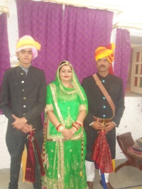 Maharaj Vijayvardhan singh Rani Asha kumari with Bawar vishva vardhan singh 