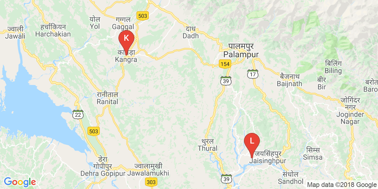 Kangra map